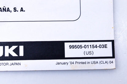 OEM Suzuki 99505-01154-03E GS500FK4 Assembly & Pre-Delivery Service Guide