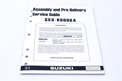 OEM Suzuki 99505-01174-03E GSX-R600K4 Assembly & Pre-Delivery Service Guide