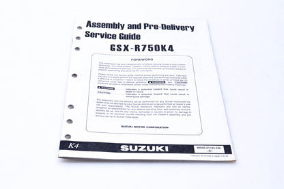 OEM Suzuki 99505-01184-03E GSX-R750K4 Assembly & Pre-Delivery Service Guide