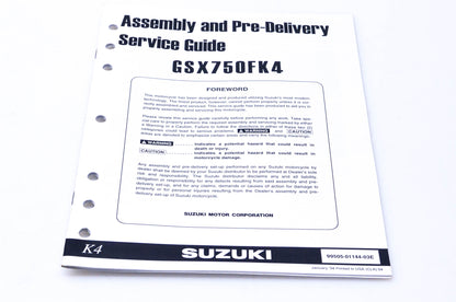 OEM Suzuki 99505-01144-03E GSX750FK4 Assembly & Pre-Delivery Service Guide