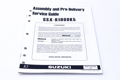 OEM Suzuki 99505-01185-03E GSX-R1000K5 Assembly & Pre-Delivery Service Guide