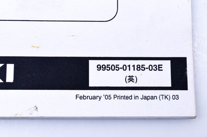 OEM Suzuki 99505-01185-03E GSX-R1000K5 Assembly & Pre-Delivery Service Guide