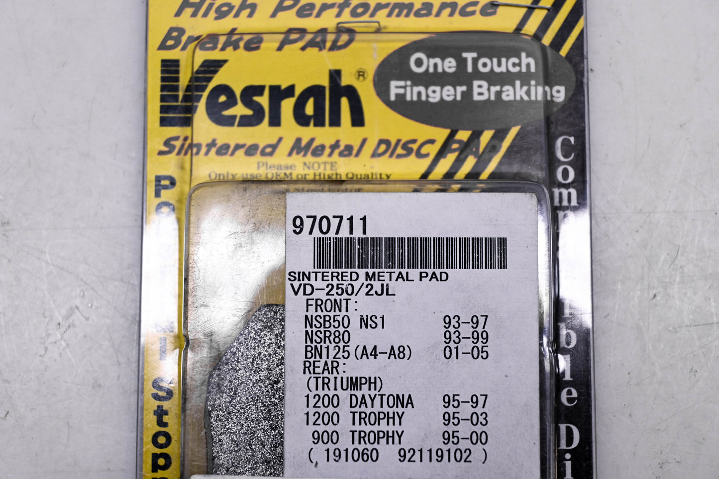 Vesrah 970711, VD-250/2JL Brake Pad Kit NOS