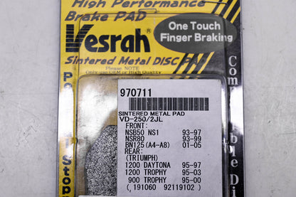 Vesrah 970711, VD-250/2JL Brake Pad Kit NOS