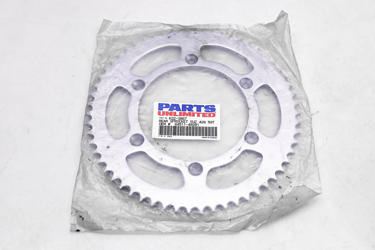 Parts Unlimited K22-3867, 64511-40201 Sprocket 59T NOS