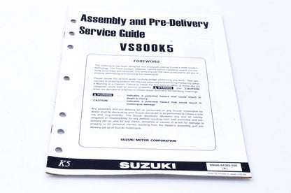 OEM Suzuki 99505-01035-03E VS800K5 Assembly & Pre-Delivery Service Guide