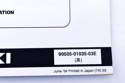 OEM Suzuki 99505-01035-03E VS800K5 Assembly & Pre-Delivery Service Guide