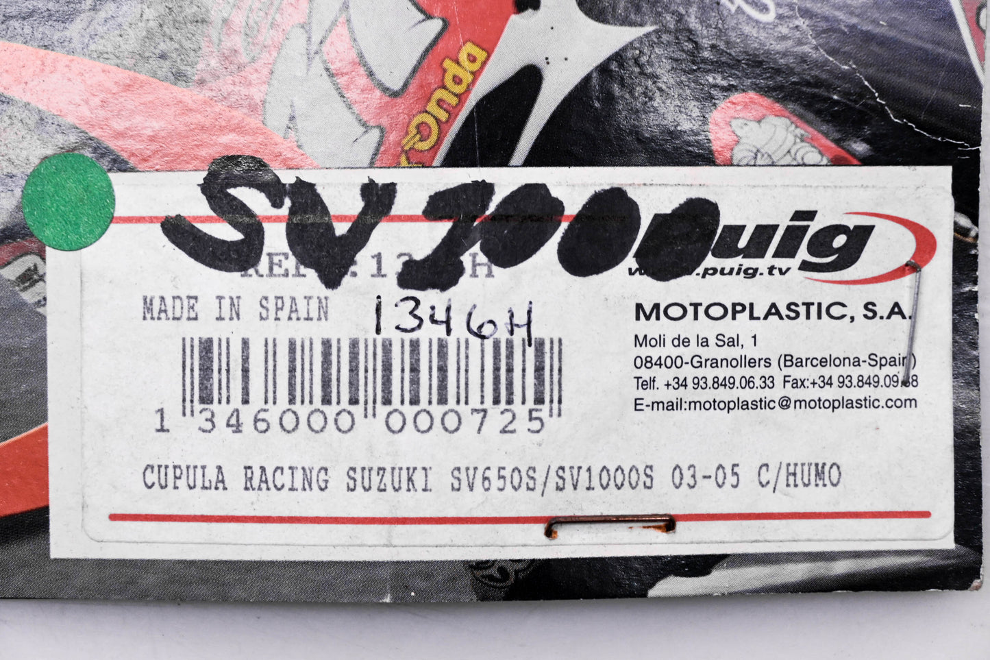 Puig 1346H SV650S/SV1000S Smoke Tinted Windscreen NOS
