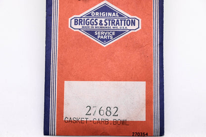 New OEM Briggs & Stratton 27682 Float Bowl Gaskets Qty 3 NOS