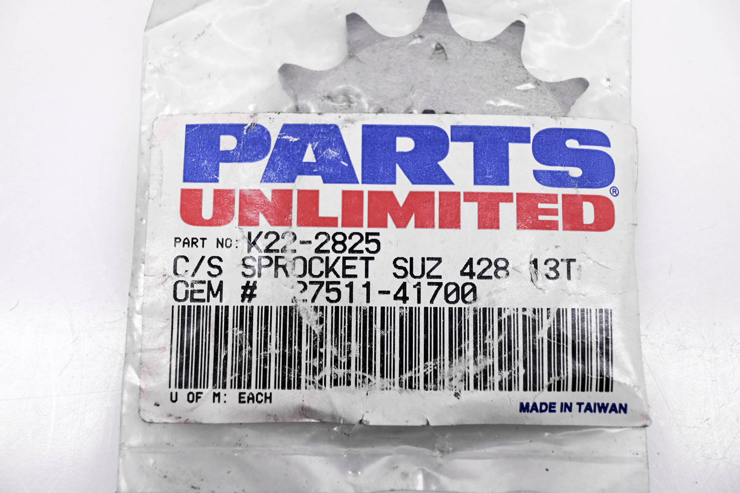 Parts Unlimited K22-2825, 27511-41700 Sprocket 13T NOS