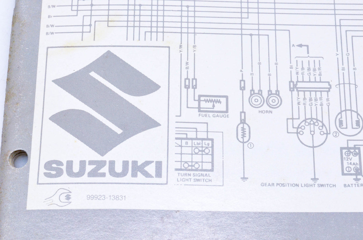 OEM Suzuki 99923-13831 1983 Suzuki Wiring Diagrams