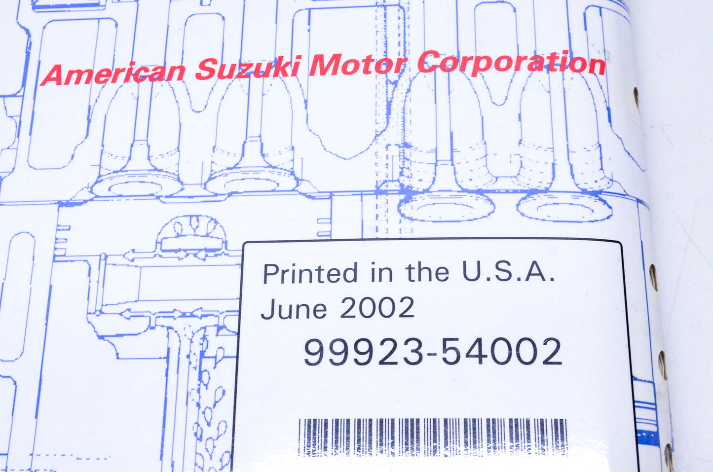 OEM Suzuki 99923-54002 2002 "K2" Models Wiring Diagram Manual
