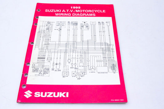 OEM Suzuki 99923-13951 1995 ATV Motorcycle Wiring Diagrams Manual