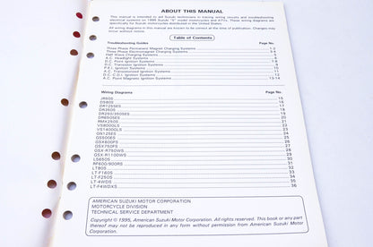 OEM Suzuki 99923-13951 1995 ATV Motorcycle Wiring Diagrams Manual