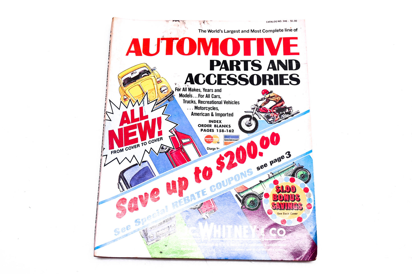 J.C. Whitney 346D, 351A, 359D Lot Of 3 Automotive Parts & Accessories Magazines