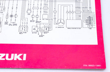 OEM Suzuki 99923-13951 1995 ATV Motorcycle Wiring Diagrams Manual