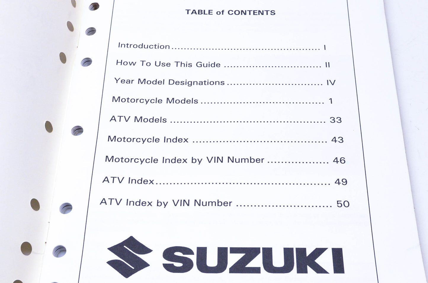 OEM Suzuki 99923-12951 1991-1995 Model Identification Guide