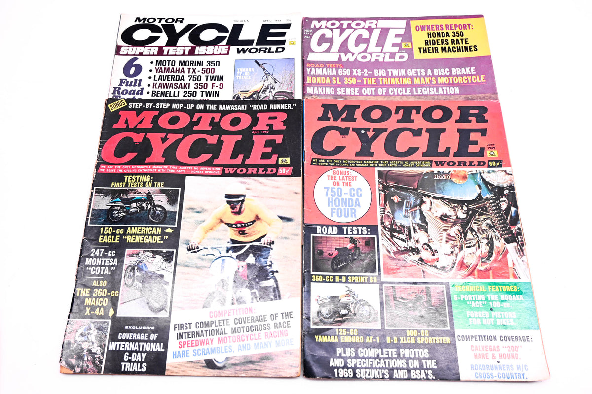 Motor Cycle World Voume3-7, Volume3-8, Volume6-5 Lot of 4 Magazines