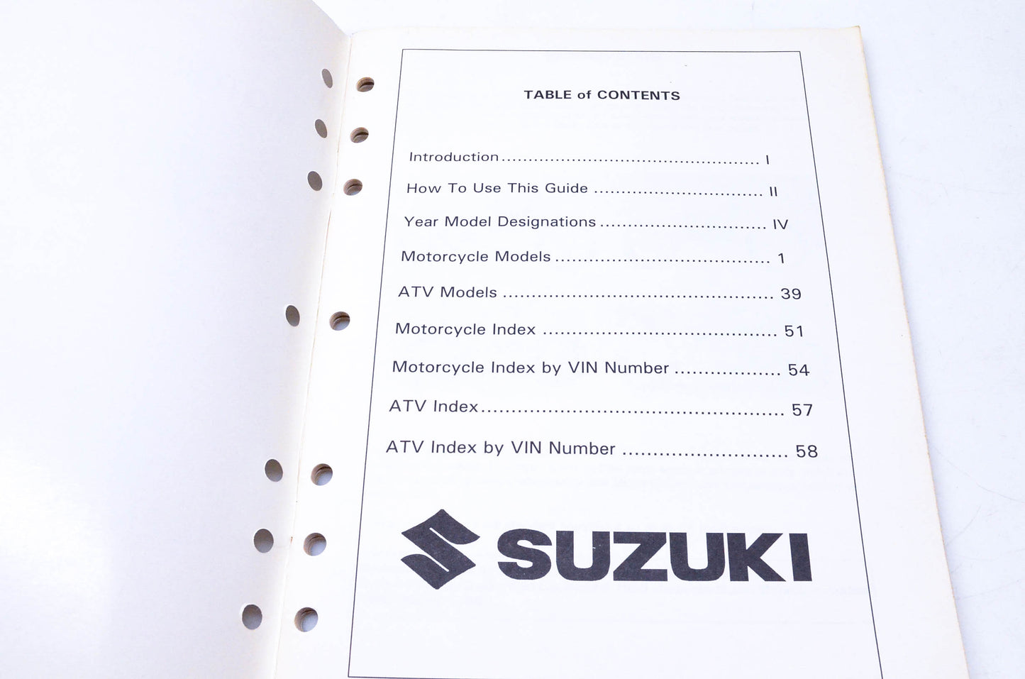 OEM Suzuki 99923-12961 1991-1996 Model Identification Guide