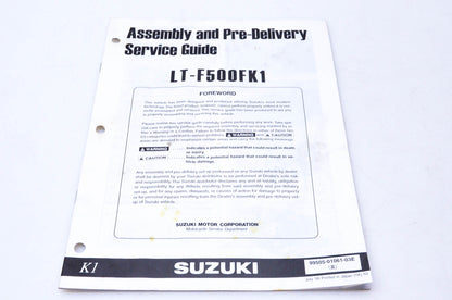 OEM Suzuki 99505-01061-03E LT-F500FK1 Assembly & Pre-Delivery Service Guide