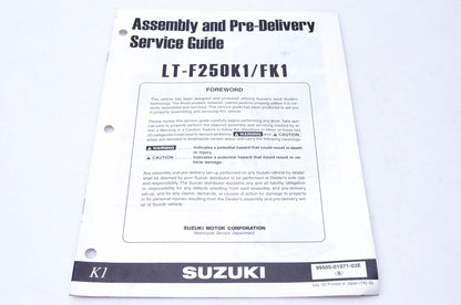 OEM Suzuki 99505-01071-03E LT-F250K1/FK1 Assembly & Pre-Delivery Service Guide