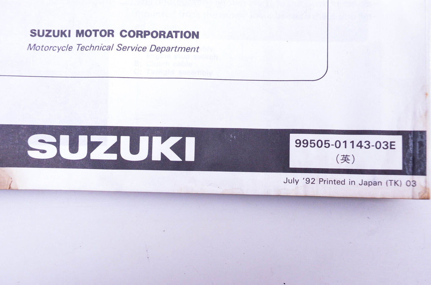 OEM Suzuki 99505-01143-03E DS80P Assembly Service Guide