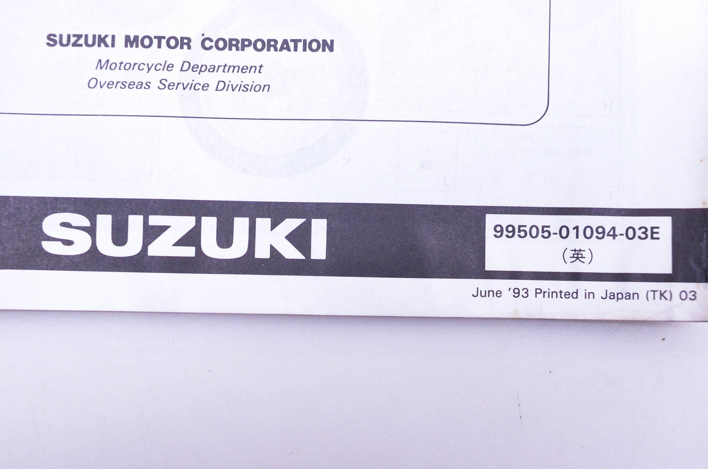 OEM Suzuki 99505-01094-03E RM80R Assembly Service Guide