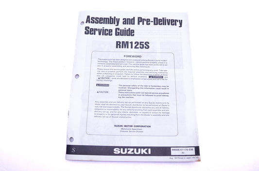 OEM Suzuki 99505-01175-03E RM125S Assembly Service Guide