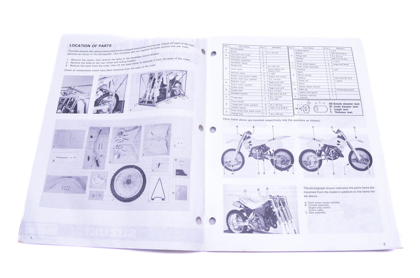 OEM Suzuki 99505-01175-03E RM125S Assembly Service Guide