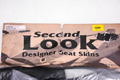 Second Look SSS987KB, 118-1072 Black & Aluminum Seat Cover NOS