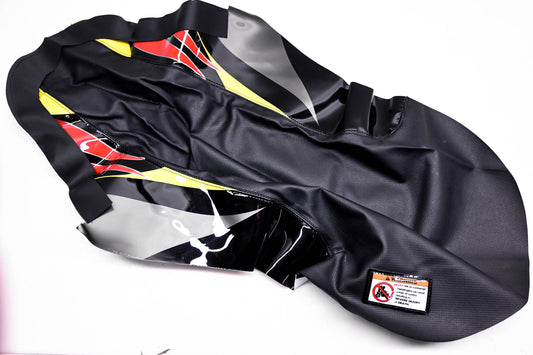 New OEM Suzuki 99950-19281 One Industries Black & Yellow LTZ250 Agro Seat Cover NOS
