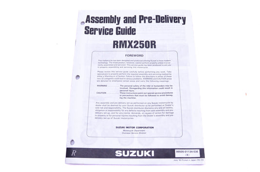OEM Suzuki 99505-01134-03E RMX250R Assembly Service Guide
