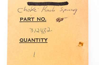OMC 312482 Choke Knob Spring NOS