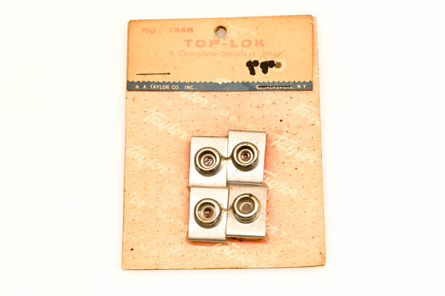 Taylor 1348 Top-Lok Stainless Steel Trim Snaps Qty 4 NOS