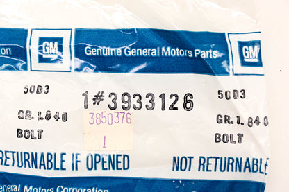GM 3933126, 3850376 Bolt NOS