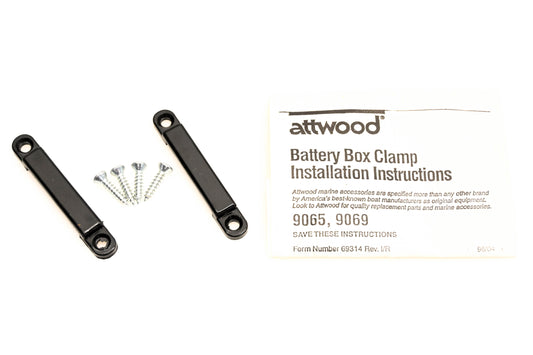 Attwood 912069, 9065, 9069 Battery Box Clamp Kit NOS