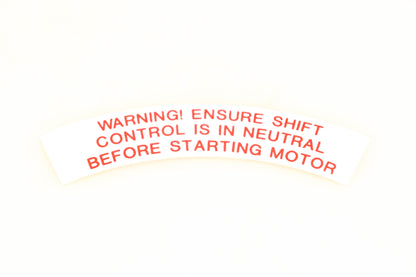 Aftermarket A609853 Warning Decal NOS
