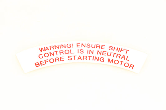 Aftermarket A609853 Warning Decal NOS