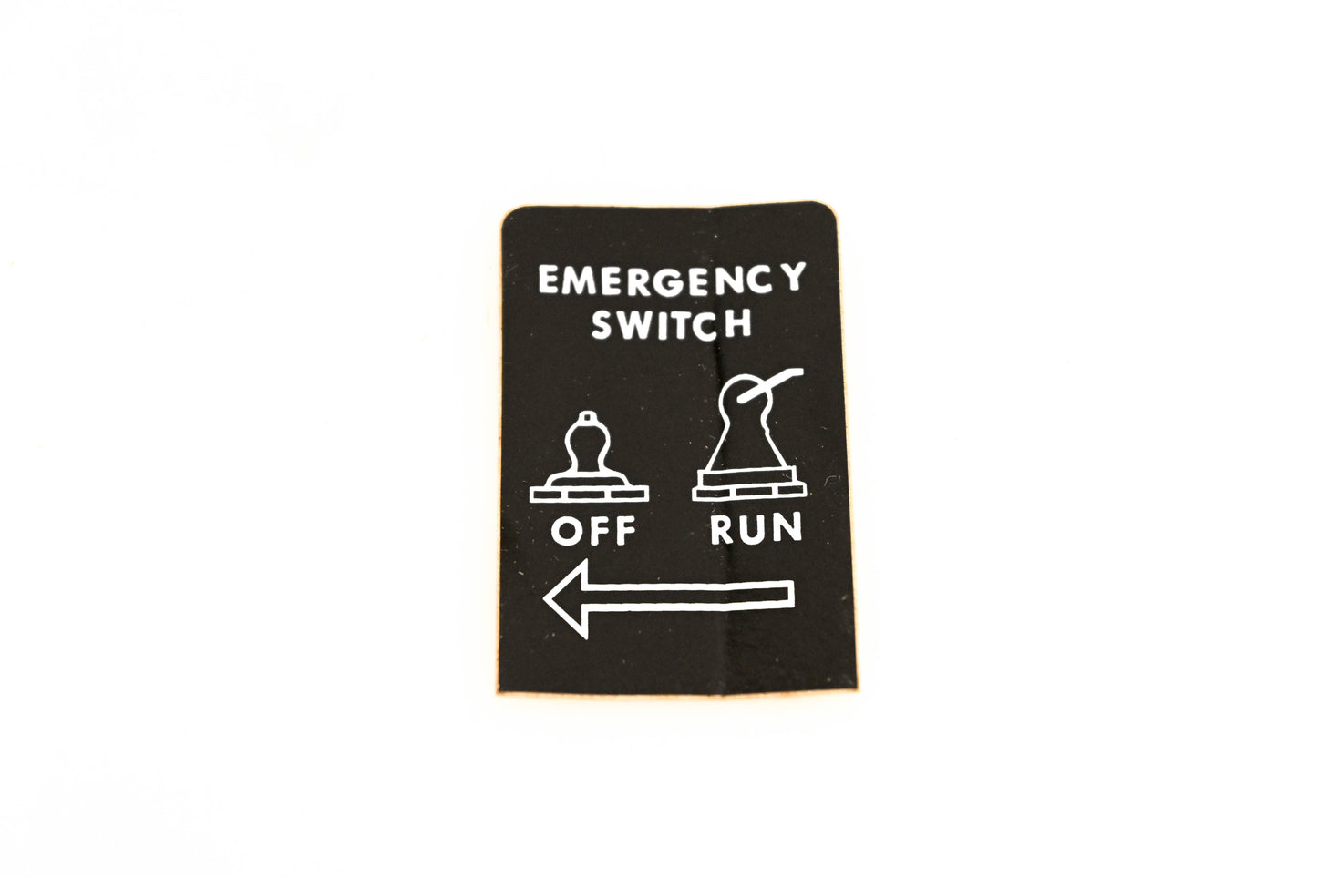 Aftermarket AG017-13 Emergency Switch Off Run Decal NOS