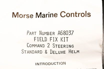 Morse Marine Controls A68037 Steering Field Fix Kit NOS