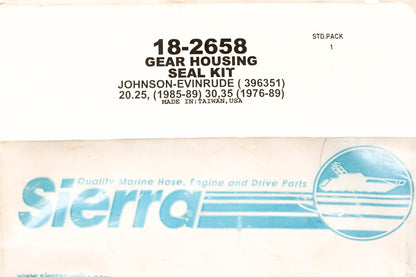 Sierra 18-2658, 396351 Gear Housing Seal Kit NOS
