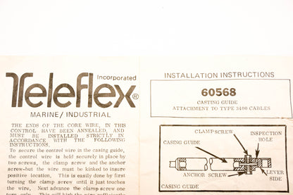 Teleflex 60568 Cable Casing Guide Kit for Type 3400 NOS