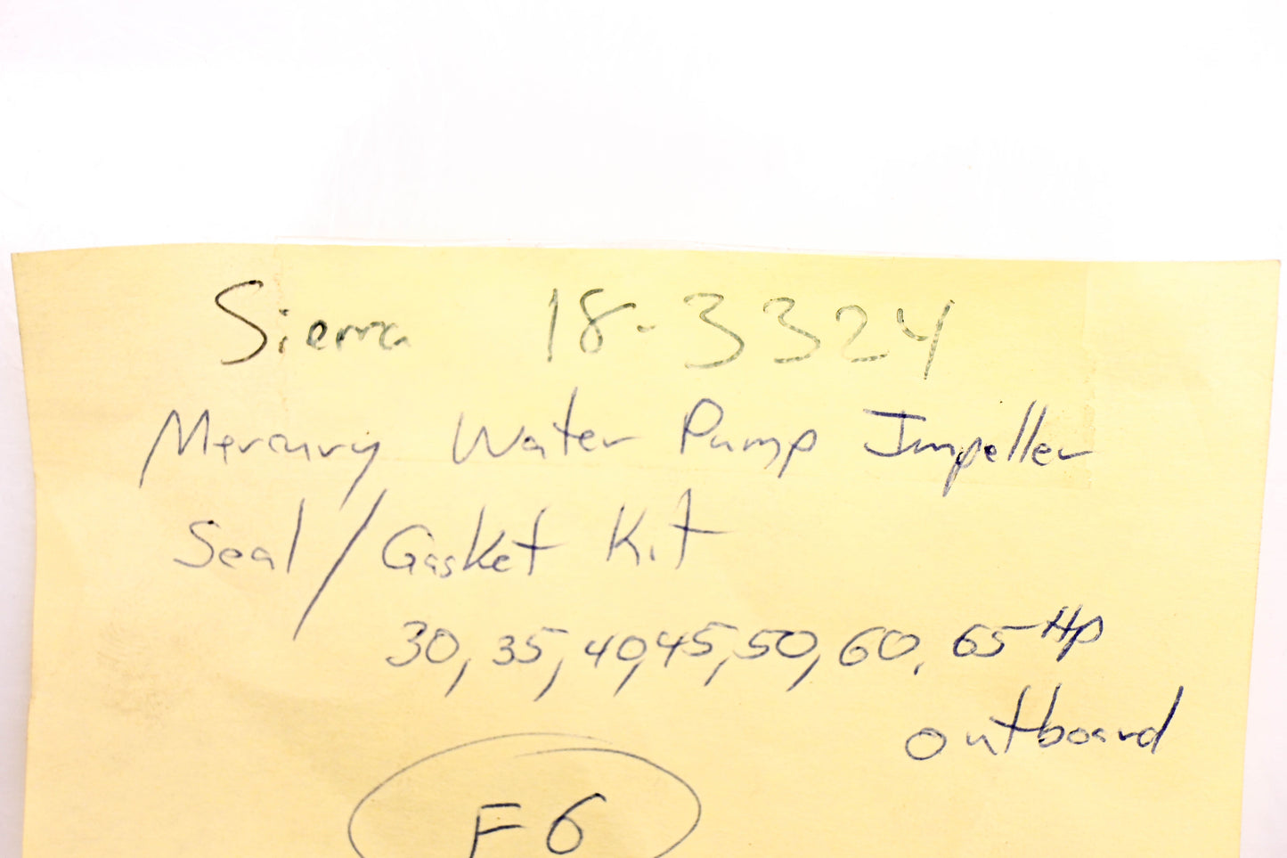 Sierra 18-3324 Water Pump Repair NOS