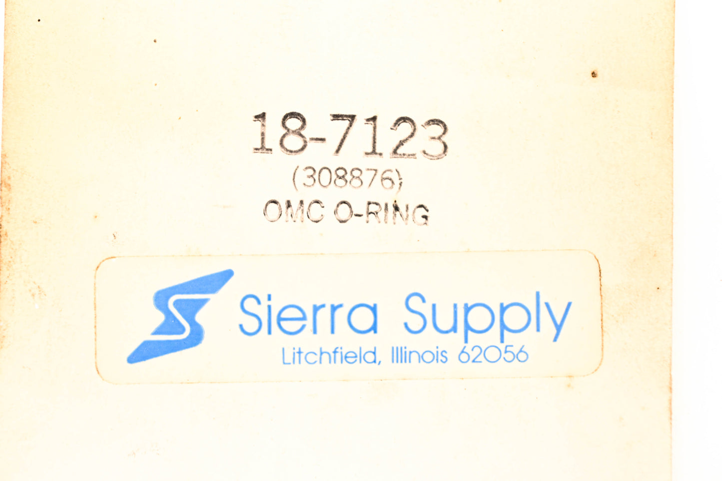 Sierra 18-7123, 308876 O-Ring NOS