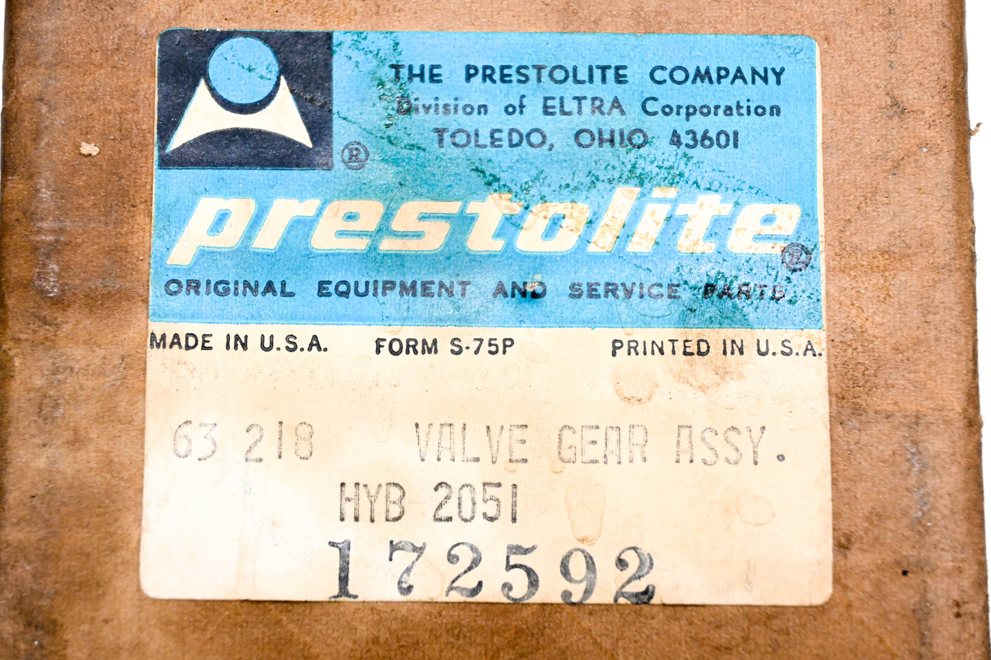 OMC 172592 Power Trim Valve Body Prestolite NOS