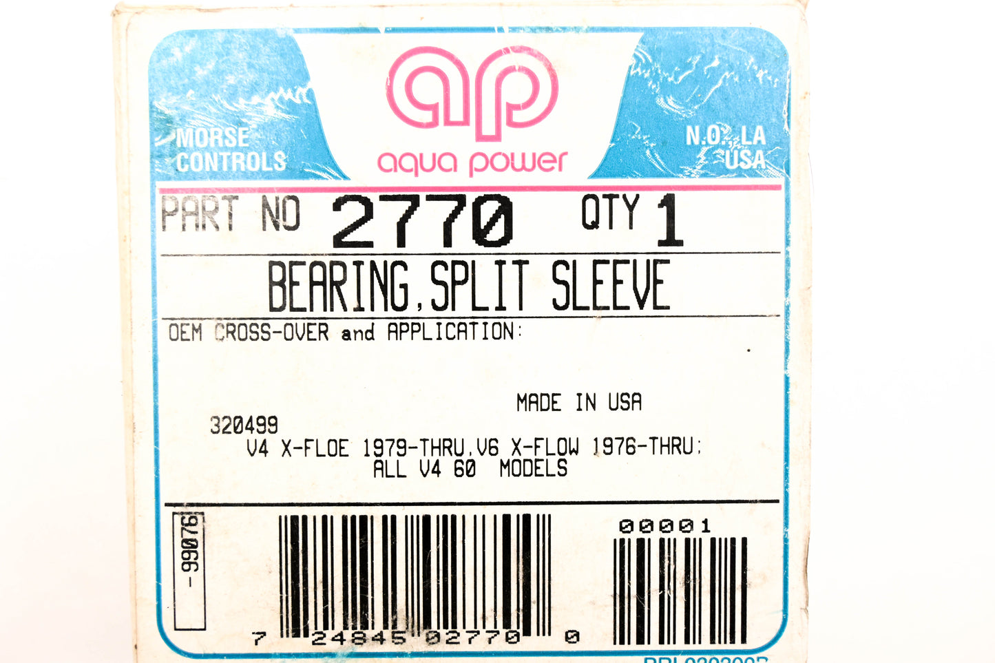 Aqua Power 2770, 320499 Bearing Split Sleeve NOS
