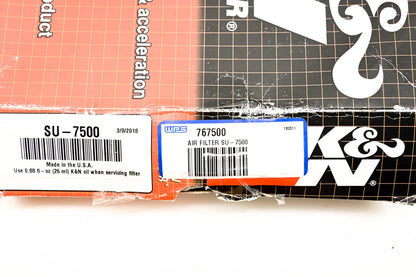 K&N SU-7500, 767500 Air Filter NOS