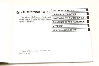 OEM Kawasaki 99987-0073 EX650JK/KK Ninja 650 Owner's Manual