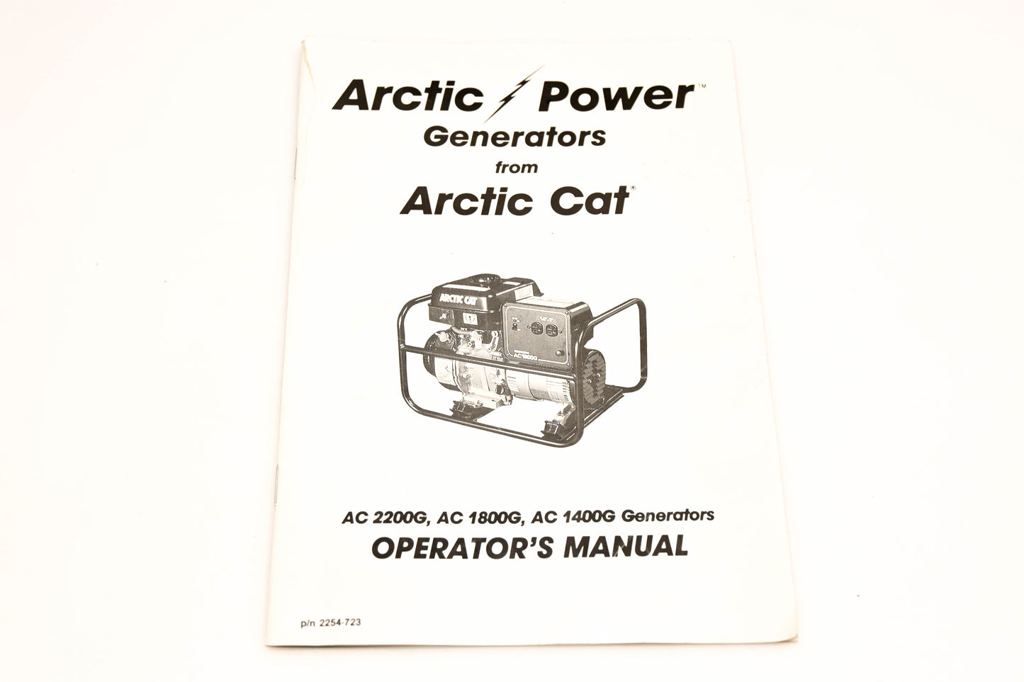OEM Arctic Cat 2254-723 AC 2200G/1800G/1400G Generator Operator Manual