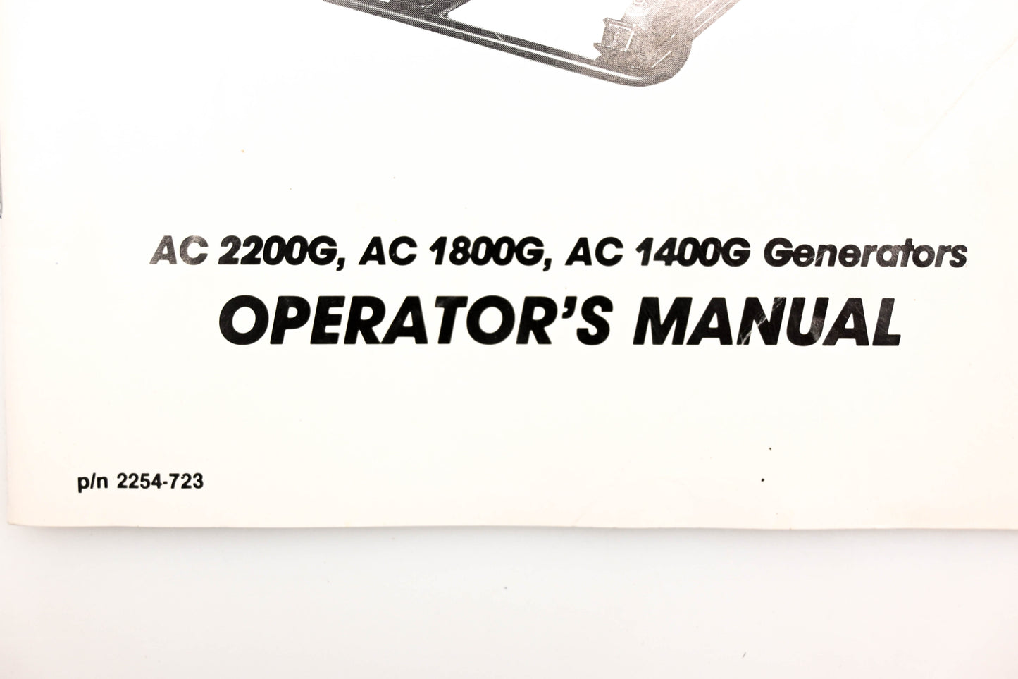 OEM Arctic Cat 2254-723 AC 2200G/1800G/1400G Generator Operator Manual